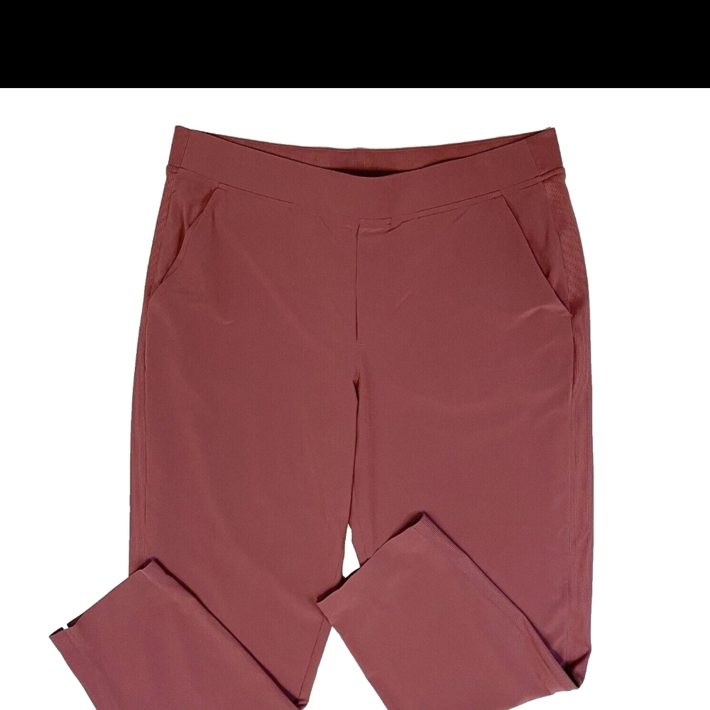 32 Degrees Cool Women's Mid Rise Ankle Pant Mauve And Mint - XL